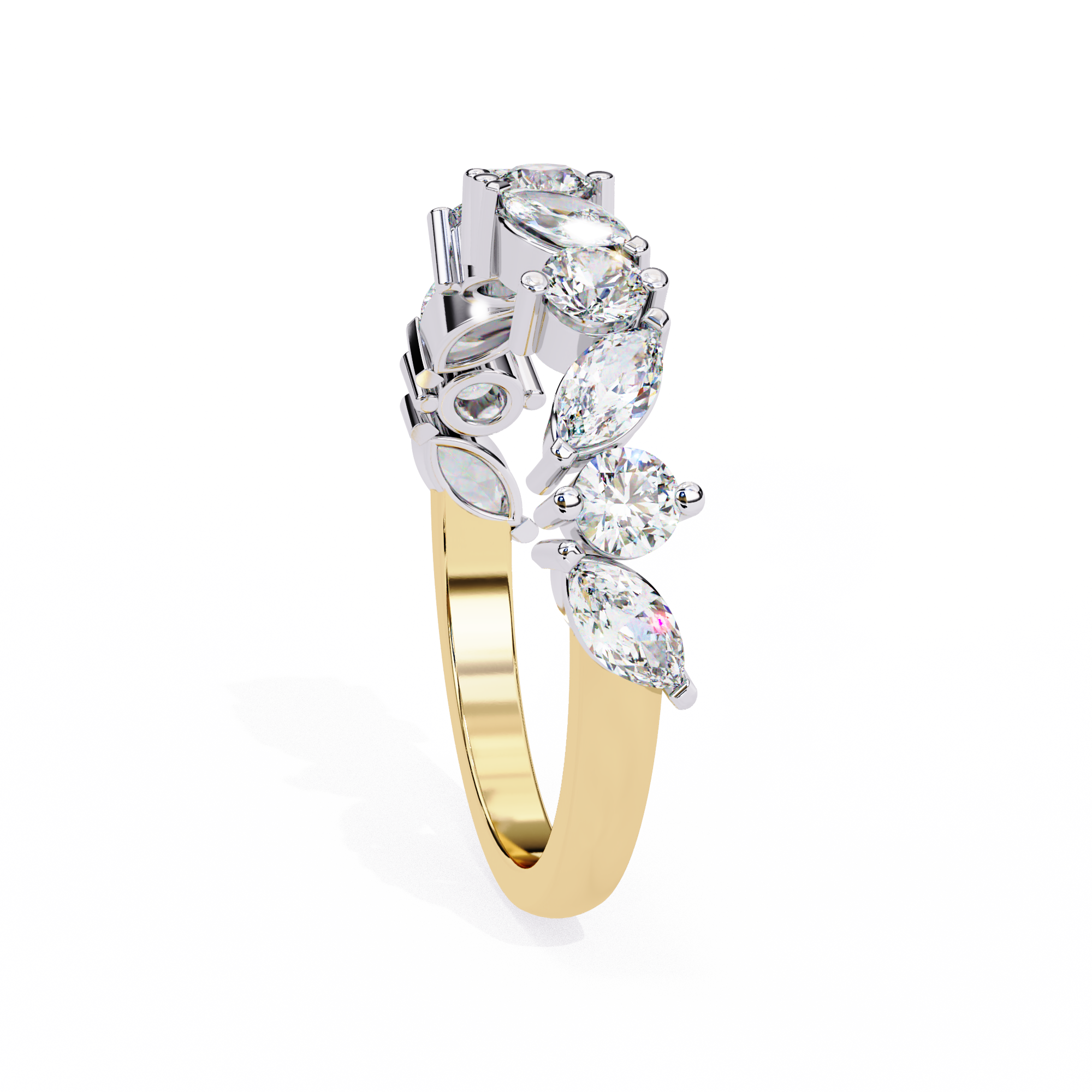Solitairekart 0.9ct Natural Diamond Marquise Majesty Band - HI Color, VS-SI Clarity